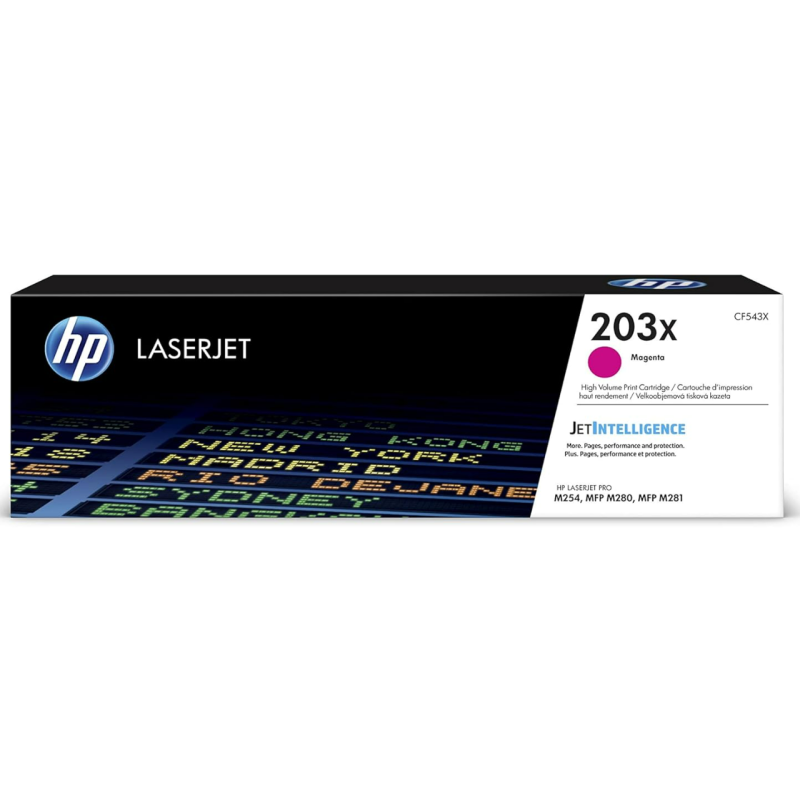 HP CF543X 203X High Yield Original Laserjet Toner Cartridge, Magenta, Single Pack