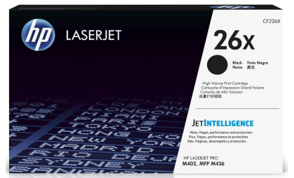 HP 26X Black High-yield Toner Cartridge | Works with HP LaserJet Pro M402 Series, HP LaserJet Pro MFP M426 Series | CF226X