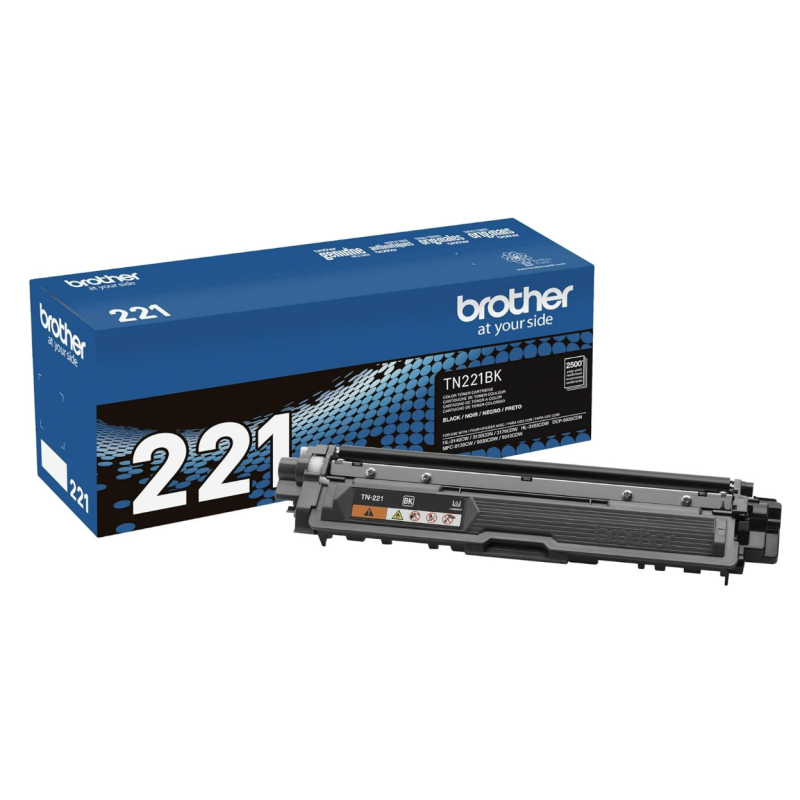 Brother Genuine Standard Yield Toner Cartridge, TN221BK, Replacement Black Toner, Page Yield Upto 2,500 Pages, Amazon Dash Replenishment Cartridge, TN221