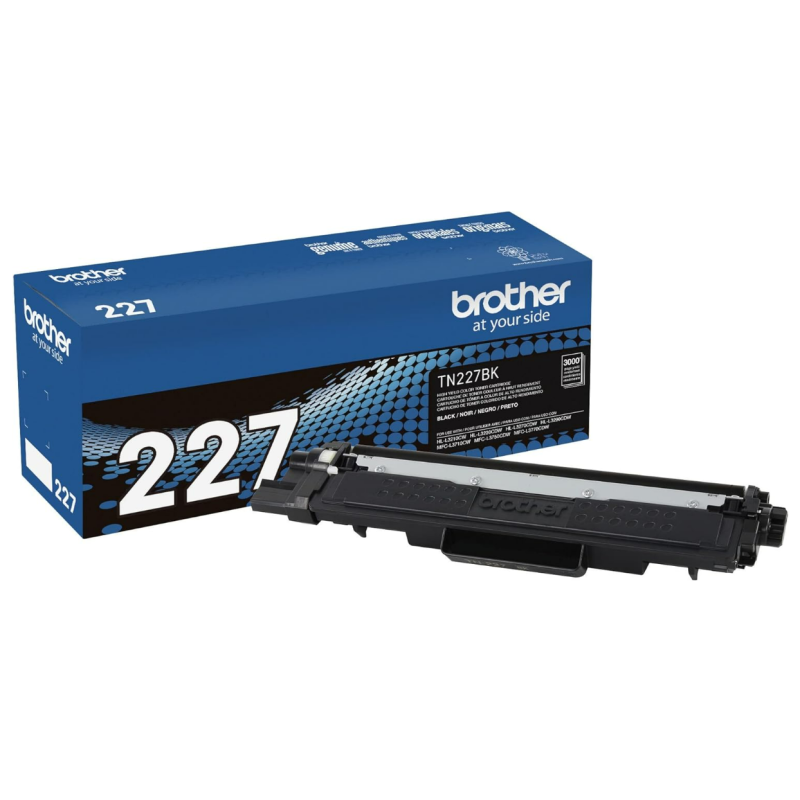 Brother Genuine TN227 High-Yield Black Toner Cartridge Twin Pack for Professional Laser Printing, 2 Pack Yields 6,000 Pages Total, Compatible with HL-L3210CW HL-L3230CDW Printers
