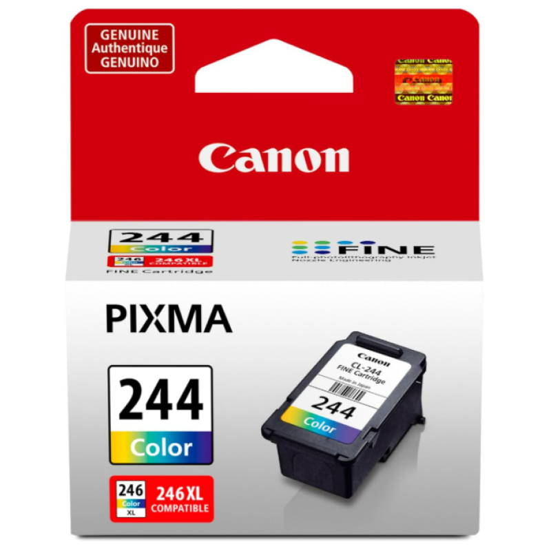 Canon CL-244 Genuine Color Ink Cartridge, Compatible with iP2820, MX492, MG2420/2520/2920/2922/2924/3020/2525, TS3120/302/302a/202/4520/3320