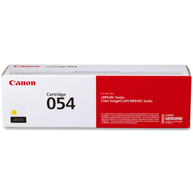 Canon Genuine 054 Yellow Toner Cartridge Compatible with LBP622Cdw, LBP623Cdw, MF641Cdw, MF642Cdw, MF644Cdw