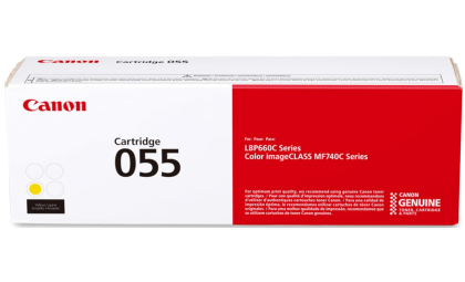 Canon Genuine 055 Yellow Toner Cartridge Compatible with LBP664Cdw, MF741Cdw, MF743Cdw, MF745Cdw, MF746Cdw