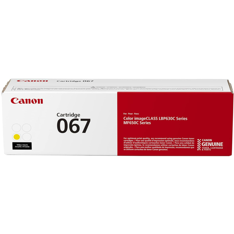 Canon Genuine 067 Yellow Toner Cartridge Compatible with LBP633Cdw, LBP632Cdw, MF652Cdw, MF653Cdw, MF654Cdw, MF656Cdw