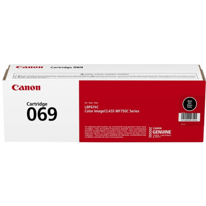 Canon Genuine 069 Black Toner Cartridge Compatible with MF753Cdw, MF751Cdw, LBP674Cdw