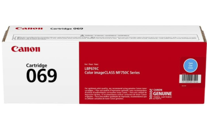Canon Genuine 069 Cyan Toner Cartridge Compatible with MF753Cdw, MF751Cdw, LBP674Cdw