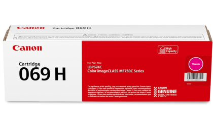 Canon Genuine 069H Magenta Toner Cartridge High Capacity Compatible with MF753Cdw, MF751Cdw, LBP674Cdw