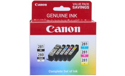 Canon PGI-280XL/CLI-281 5 Color Pack Compatible to TR8520, TR7520, TS9120 Series,TS8120 Series, TS6120 Series