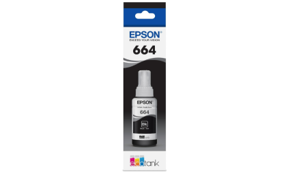 EPSON 664 EcoTank Ink Ultra-high Capacity Bottle Black (T664120-S) Works with EcoTank ET-2500, ET-2550, ET-4500, ET-4550, ET-2600, ET-2650, ET-3600, ET-16500
