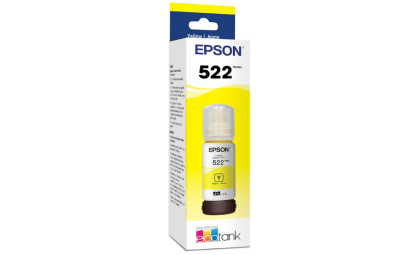 Epson 522 EcoTank Ink Ultra-high Capacity Bottle Yellow (T522420-S) Works with EcoTank ET-2400, ET-2720, ET-2800, ET-2803, ET-2840, ET-4700, ET-4800, ET-4810