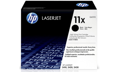 HP 11X Black High-yield Toner Cartridge | Works with HP LaserJet 2410, 2420, 2430 Series | Q6511X