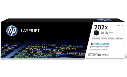 HP 202X Black High-yield Toner Cartridge for HP Printers | Works with Color LaserJet Pro M254, Color LaserJet Pro MFP M281 Series | CF500X