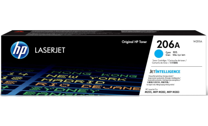 HP 206A Cyan Toner Cartridge | Works with HP Color LaserJet Pro M255, HP Color LaserJet Pro MFP M282, M283 Series | W2111A