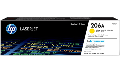 HP 206A Yellow Toner Cartridge | Works with HP Color LaserJet Pro M255, HP Color LaserJet Pro MFP M282, M283 Series | W2112A