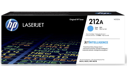 HP 212A Cyan Toner Cartridge for HP Printers | Works with Color LaserJet Enterprise M554, M555 Series; Color LaserJet Enterprise MFP M578 Series | W2121A