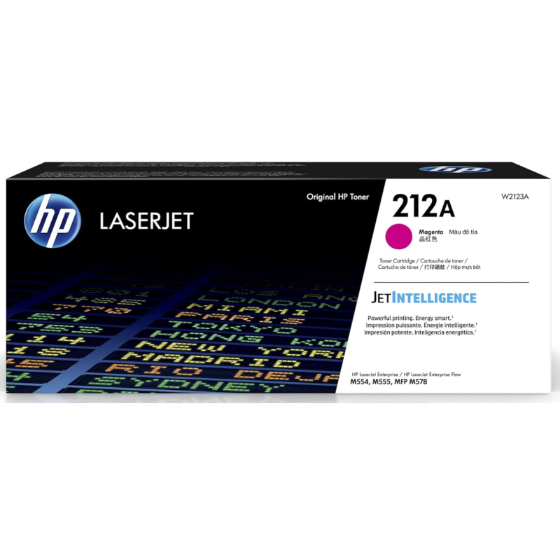 HP 212A Magenta Toner Cartridge for HP Printers | Works with Color LaserJet Enterprise M554, M555 Series; Color LaserJet Enterprise MFP M578 Series | W2123A