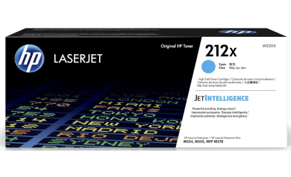 HP 212X Cyan High-yield Toner Cartridge for HP Printers | Works with Color LaserJet Enterprise M554, M555 Series; Color LaserJet Enterprise MFP M578 Series | W2121X