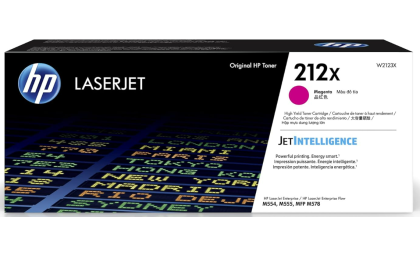 HP 212X Magenta High-yield Toner Cartridge for HP Printers | Works with Color LaserJet Enterprise M554, M555 Series; Color LaserJet Enterprise MFP M578 Series | W2123X