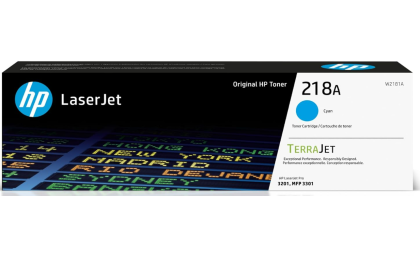 HP 218A Cyan Toner Cartridge | Works with Color Laserjet Pro 3201, MFP 3301 Series | W2181A
