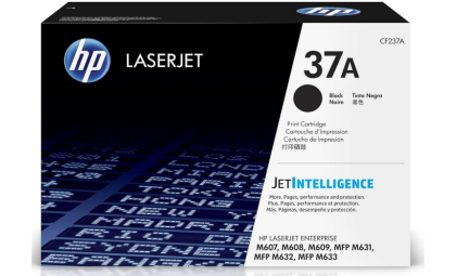 HP 37A Black Toner Cartridge | Works with HP LaserJet Enterprise M607, M608, M609 Series, HP LaserJet Enterprise MFP M631, M632, M633 Series | CF237A