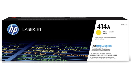 HP 414A Yellow Toner Cartridge | Works with HP Color LaserJet Enterprise M455dn, MFP M480f; HP Color LaserJet Pro M454 Series, MFP M479 Series | W2022A