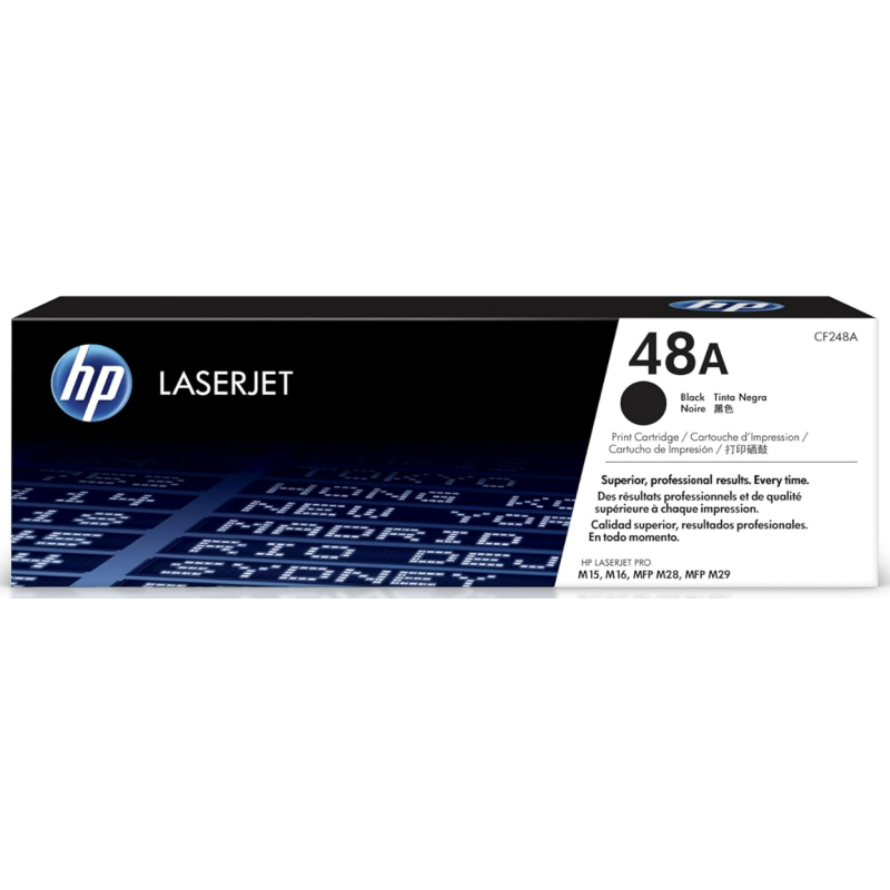 HP 48A Black Toner Cartridge | Works with HP LaserJet Pro M15, M16 Series, HP LaserJet Pro MFP M28, M29 Series | CF248A