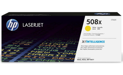 HP 508X Yellow High-yield Toner Cartridge for HP Printers | Works with Color LaserJet Enterprise M552, M553; Color LaserJet Enterprise MFP M577 Series | CF362X