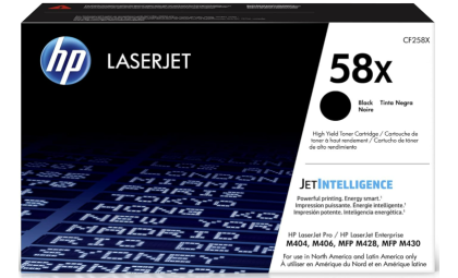 HP 58X Black Toner Cartridge for HP Printers | Works with LaserJet Enterprise M406dn, MFP M430f; LaserJet Pro M404 Series, MFP M428 Series | CF258X