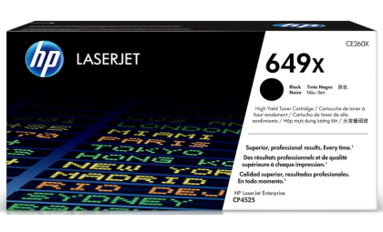 HP 649X Black High-yield Toner Cartridge | Works with HP Color LaserJet Enterprise CP4525 Series | CE260X
