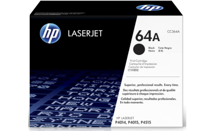 HP 64A Black Toner Cartridge | Works with HP LaserJet P4014, P4015, P4515 Series | CC364A
