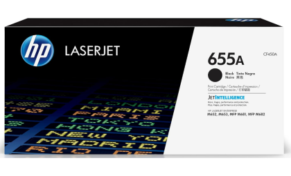 HP 655A Black Toner Cartridge | Works with HP Color LaserJet Enterprise M652, M653, HP Color LaserJet Enterprise MFP M681, M682 Series | CF450A