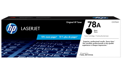 HP 78A Black Toner Cartridge | Works with HP LaserJet Pro P1566, P1606 Series, HP LaserJet Pro MFP M1536 Series | CE278A