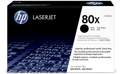 HP 80X Black High-yield Toner Cartridge for HP Printers | Works with LaserJet Pro 400 M401, M425 Series | CF280X