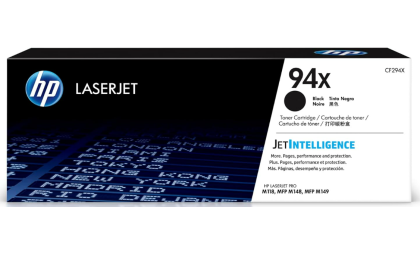 HP 94X Black High-yield Toner Cartridge | Works with HP LaserJet Pro M118 Series; HP LaserJet Pro MFP M148, M149 Series | CF294X, Black 14.09 x 4.25 x 5.3 in