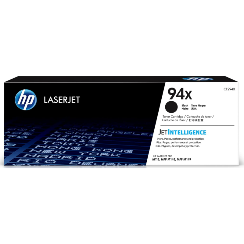 HP 94X Black High-yield Toner Cartridge | Works with HP LaserJet Pro M118 Series; HP LaserJet Pro MFP M148, M149 Series | CF294X, Black 14.09 x 4.25 x 5.3 in