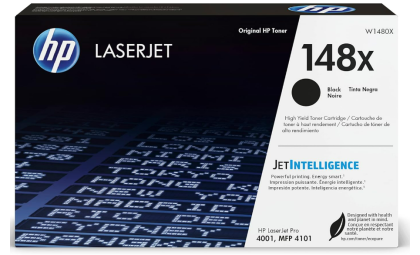HP Original 148X Black Laserjet Toner Cartridge | This Cartridge Works Laserjet Pro 4001, MFP 4101 | W1480X, Black