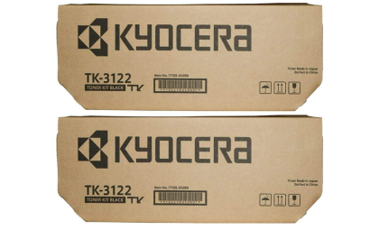 KYOCERA TK-3122 (TK3122) Black Toner Cartridge 2-Pack for ECOSYS M3550idn, M3560idn, FS-4200DN