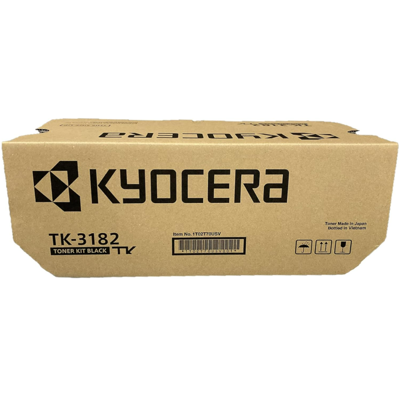KYOCERA TK-3182 Black Toner Cartridge for P3055dn / P3155dn / M3655idn Model Laser Printers (1T02T70USV)